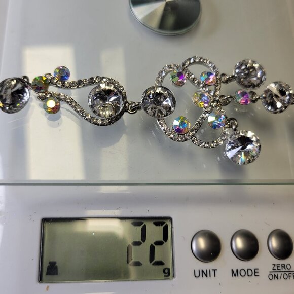 Crystal Chandelier Earrings Flamboyant Crystal Earrings Aurora Crystal Earrings - Picture 8 of 8